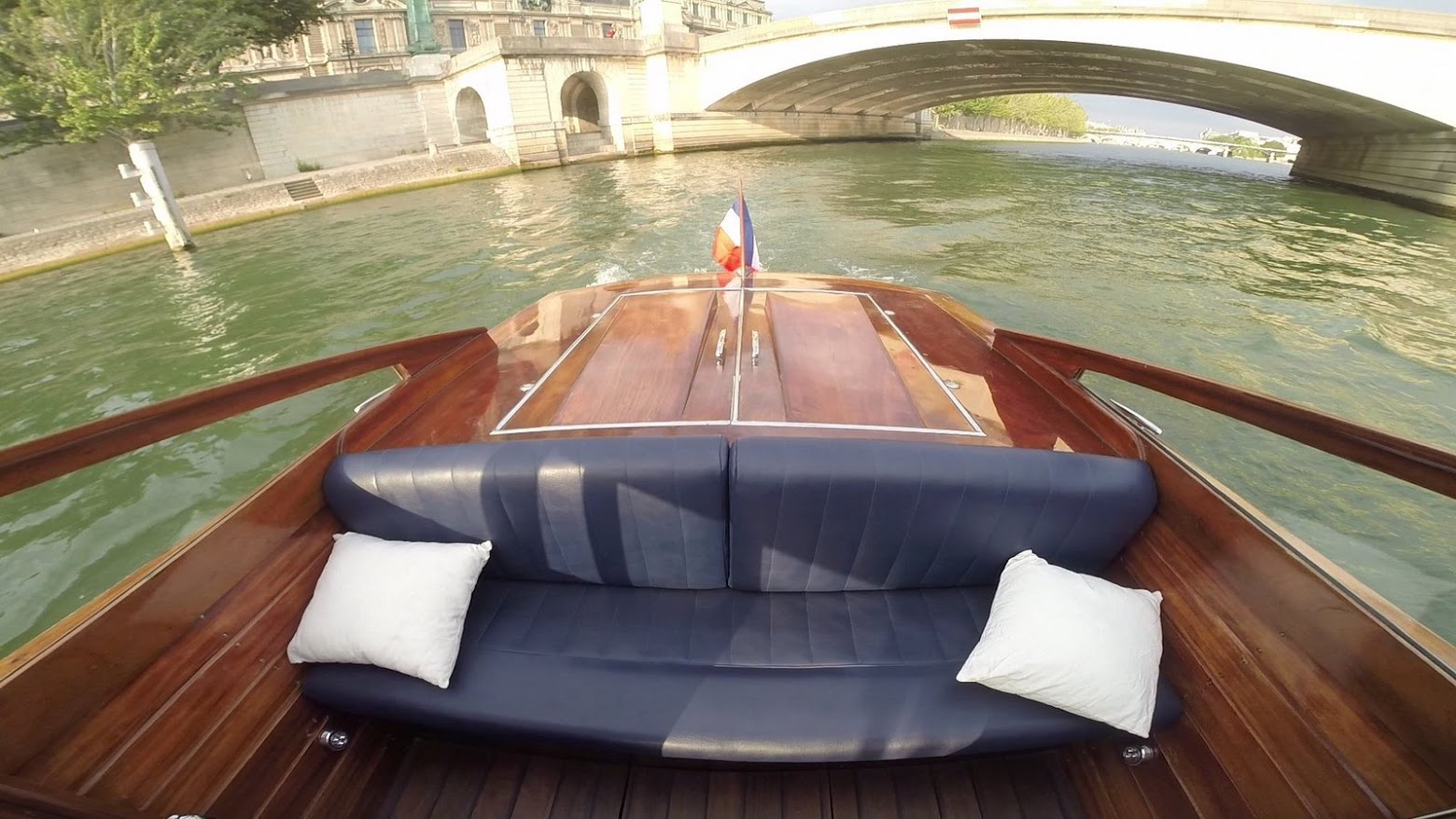 Les banquettes arrières du yacht Motoscafo